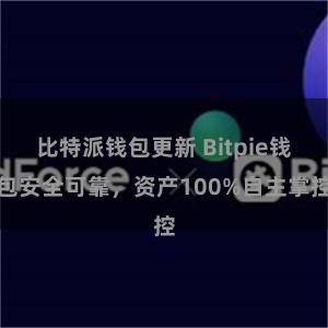 比特派钱包更新 Bitpie钱包安全可靠，资产100%自主掌控