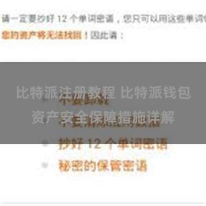 比特派注册教程 比特派钱包资产安全保障措施详解