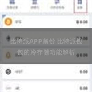 比特派APP备份 比特派钱包的冷存储功能解析