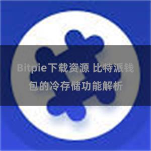 Bitpie下载资源 比特派钱包的冷存储功能解析