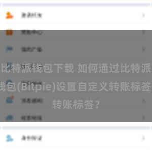 比特派钱包下载 如何通过比特派钱包(Bitpie)设置自定义转账标签？