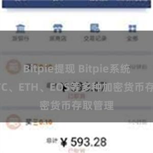 Bitpie提现 Bitpie系统支持BTC、ETH、EOS等多种加密货币存取管理
