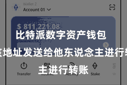 比特派数字资产钱包  将该地址发送给他东说念主进行转账