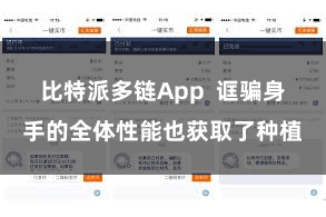 比特派多链App  诓骗身手的全体性能也获取了种植